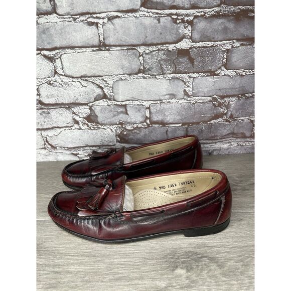 G.H. Bass & Co. Weejuns Burgundy Leather Kiltie Tassel Loafers Men Sz 9.5B US/43 - Picture 14 of 16